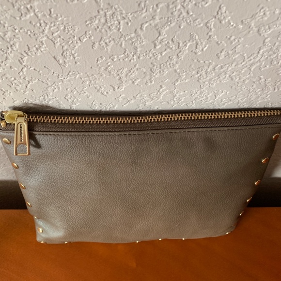 Liz Claiborne Taupe/Brown Leather Wallet Bag Clutch Purse Insert Organizer - Picture 2 of 16